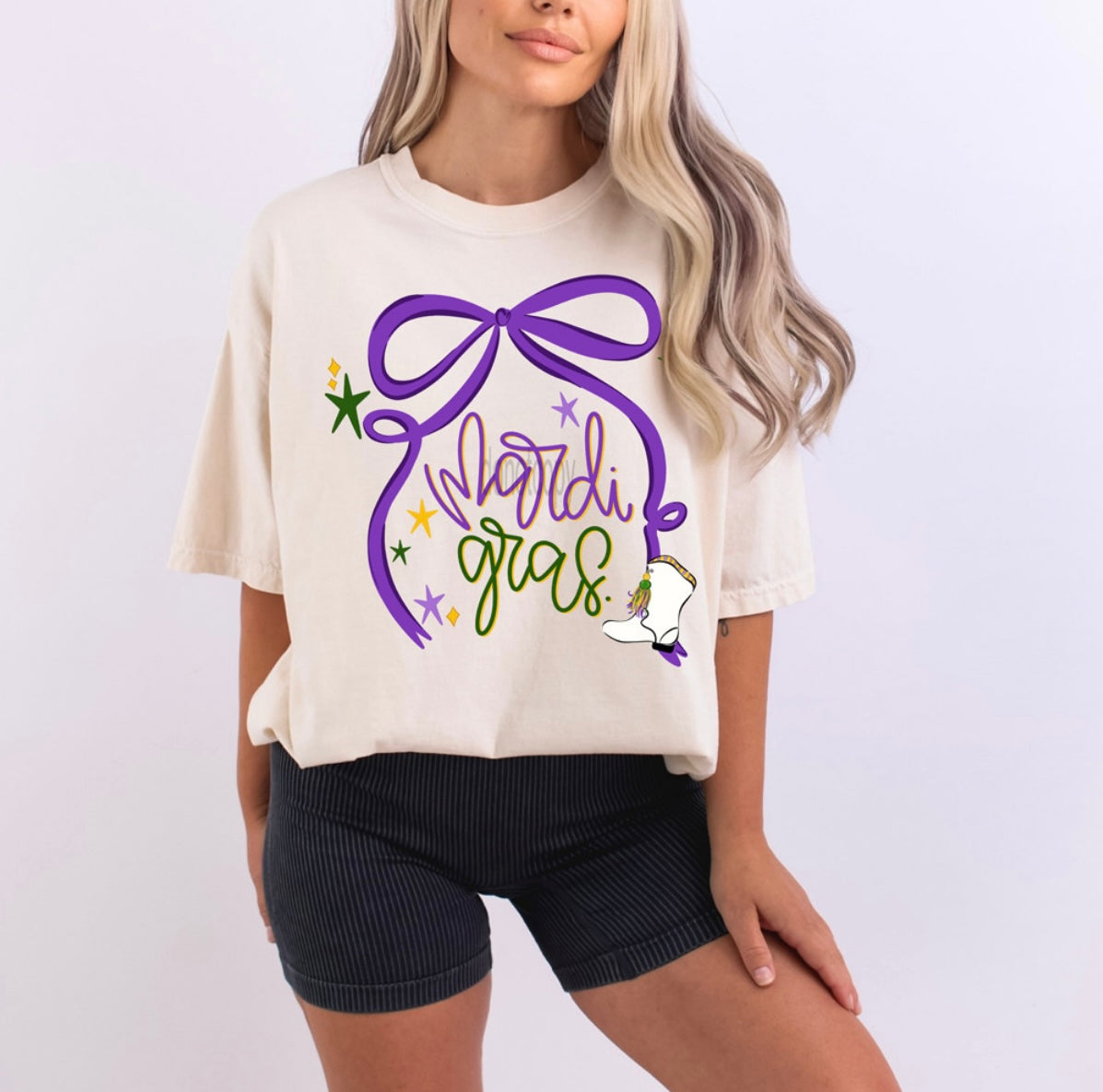 MARDI GRAS OVERSIZED BOW
