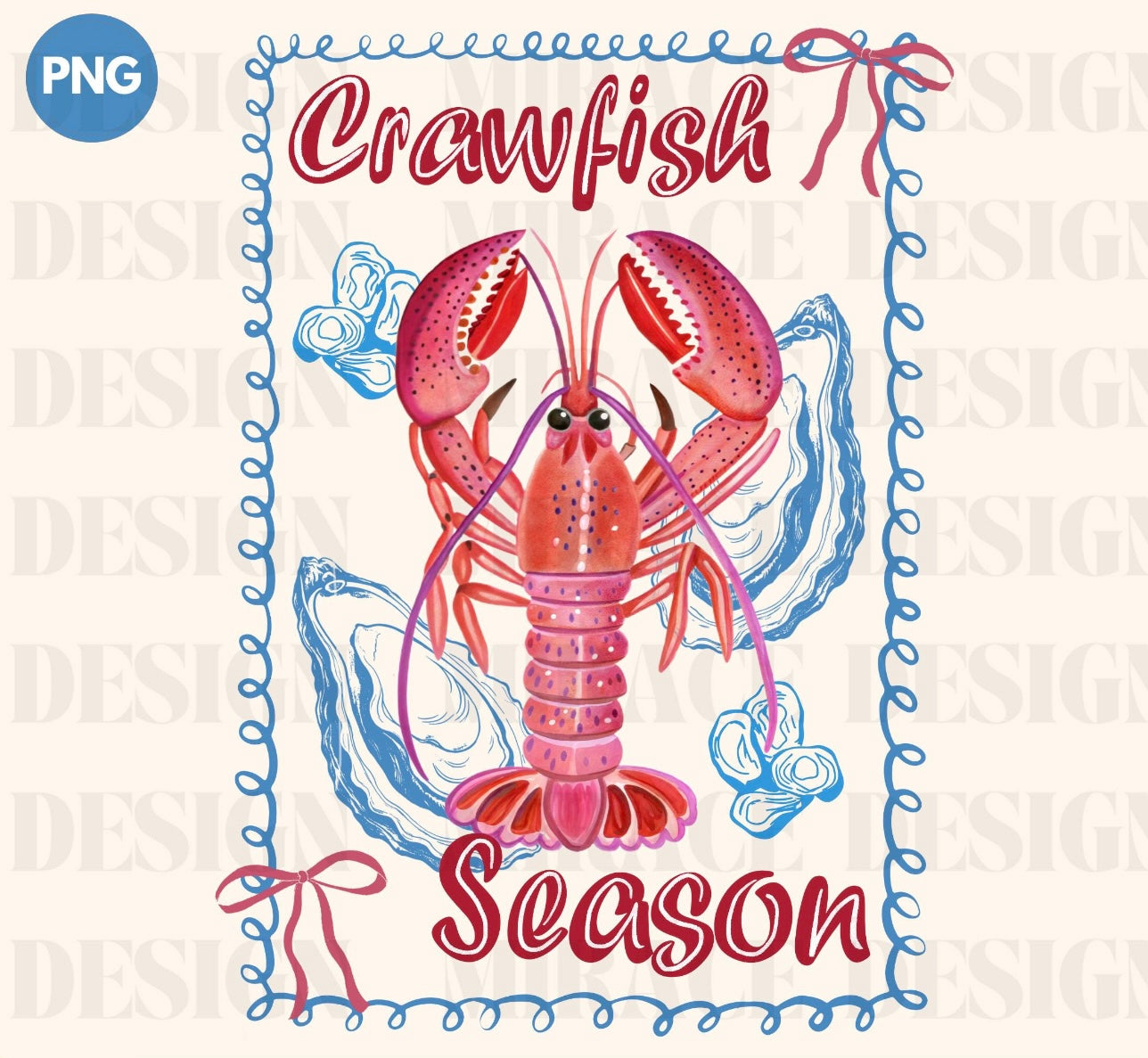 CRAWFISH SEASON BOW BORDER