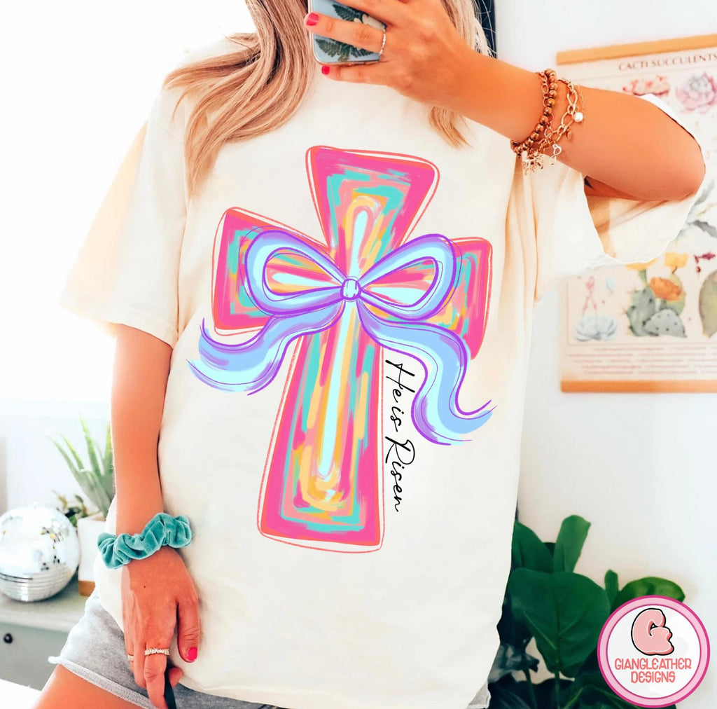 PINK BRUSHSTROKE CROSS