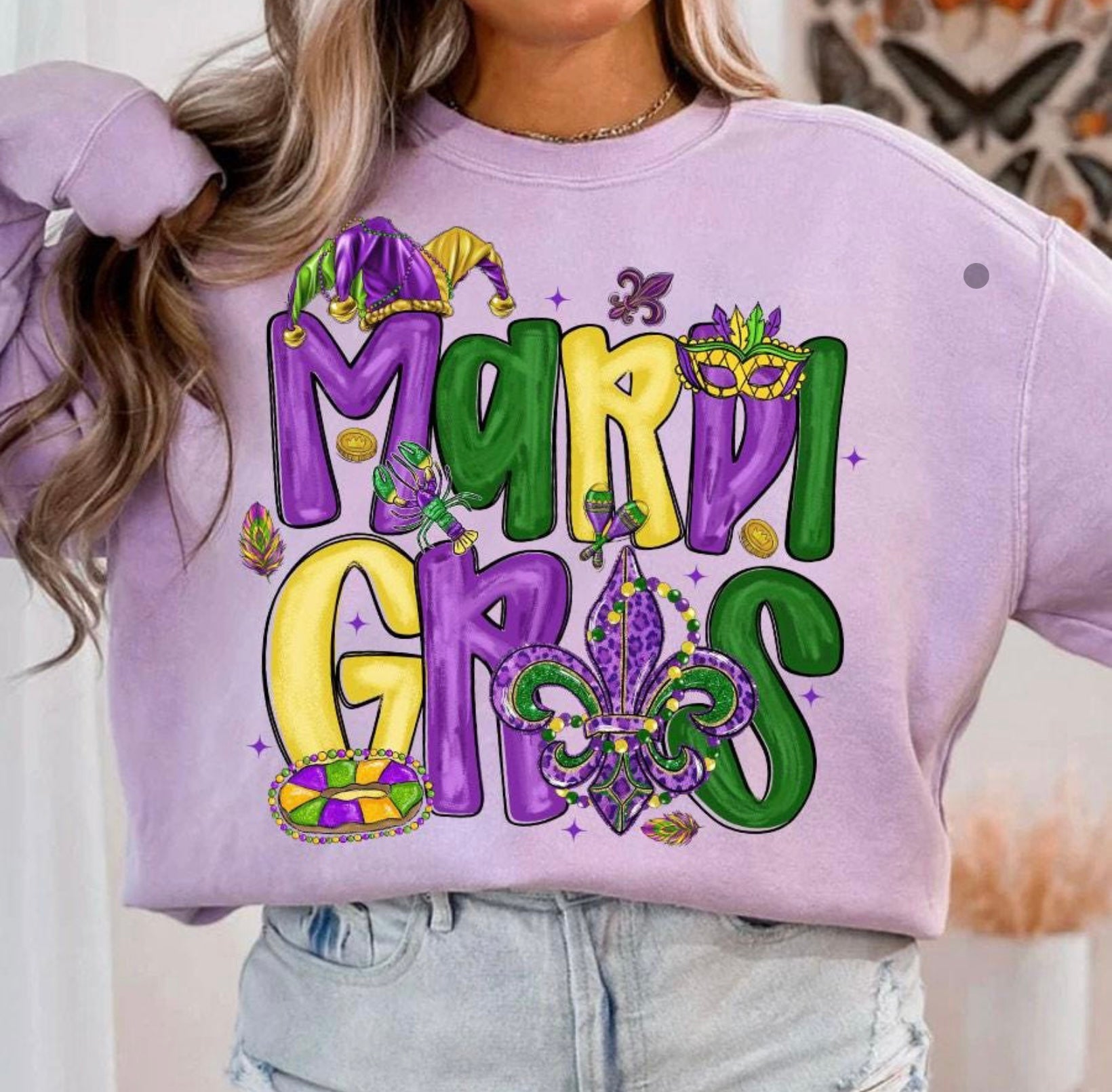MARDI GRAS W/ SYMBOLS