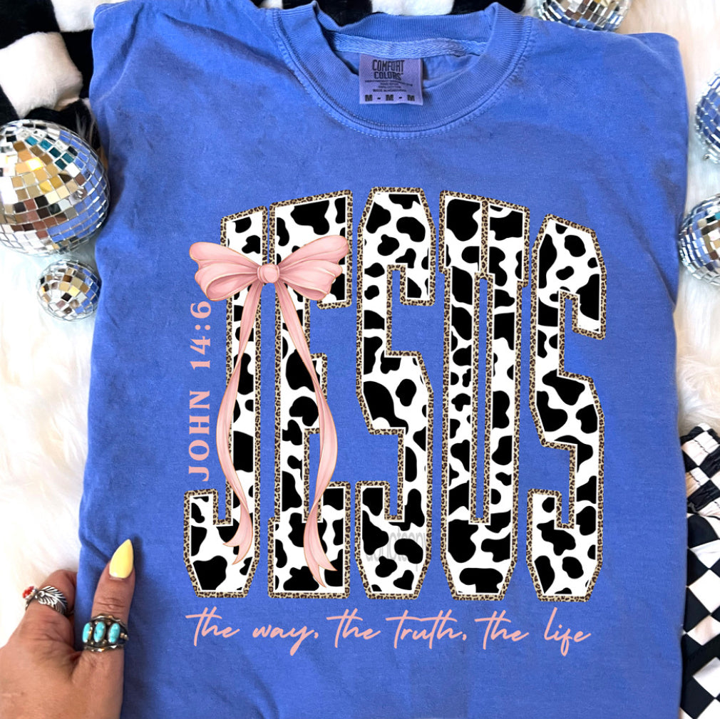 JESUS COW PRINT BOW
