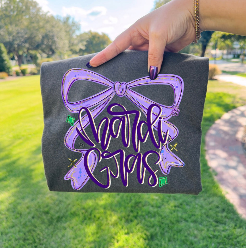MARDI GRAS OVERSIZED COQUETTE BOW