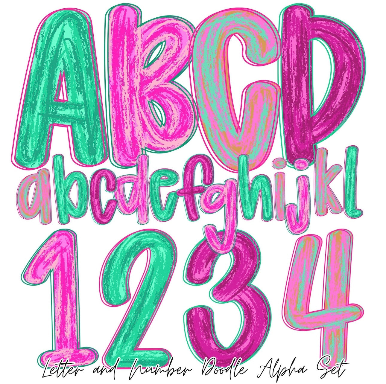 PREPPY BRUSHTROKE VALENTINES ALPHA CUSTOM
