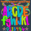 NEON PREPPY DOODLE ALPHA CUSTOM