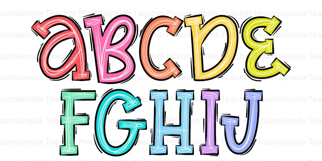 SCRIBBLE LETTERS ALPHA CUSTOM