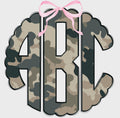 SCALLOPED CAMO MONOGRAM