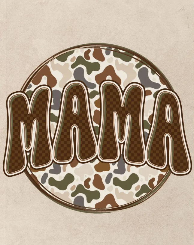 Bubble Retro Camo Mama
