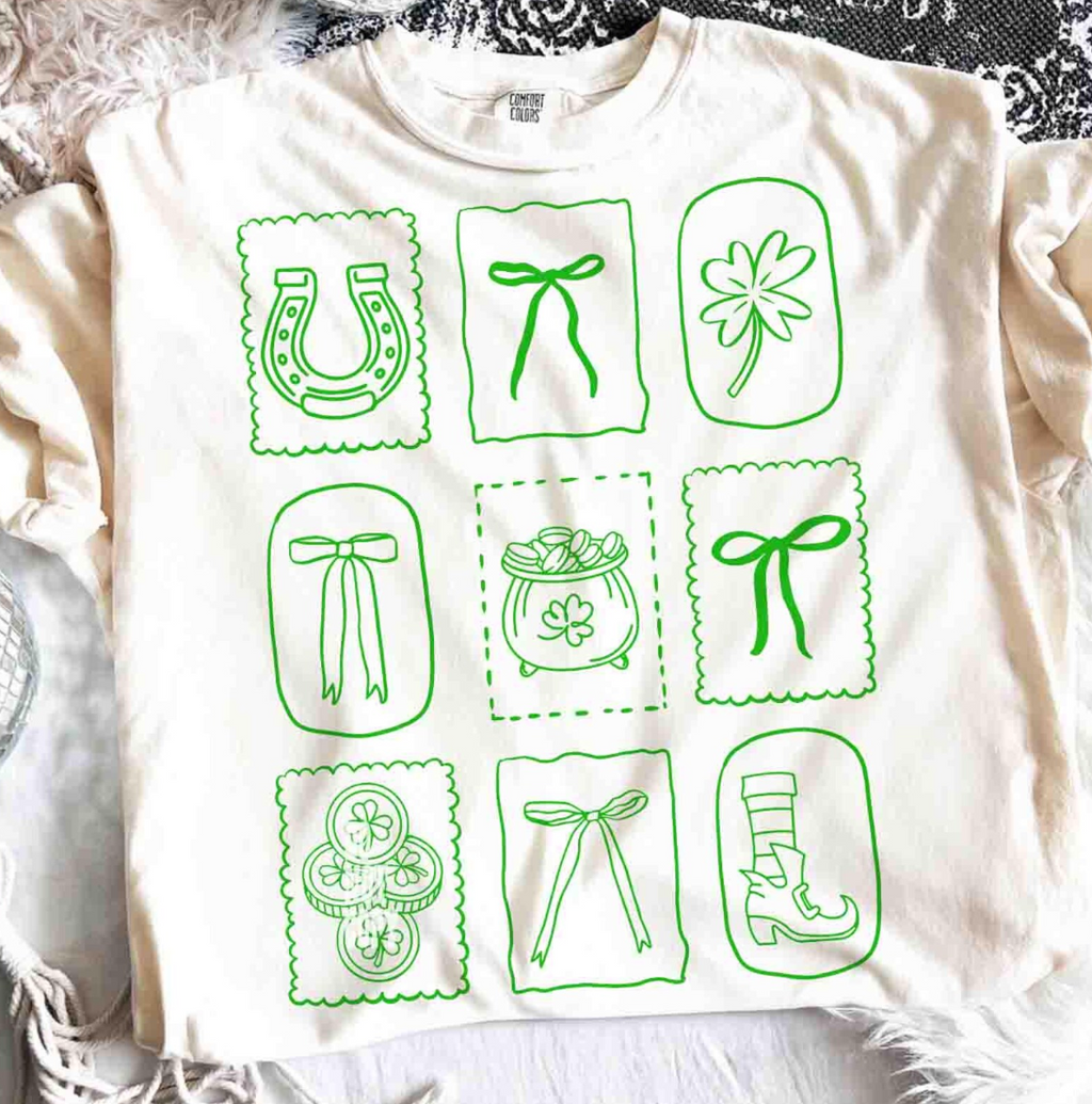 COQUETTE ST PATRICKS DOODLES