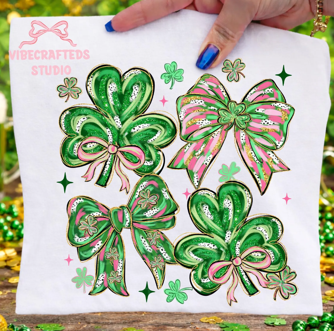 BRUSHSTROKE SHAMROCK COLLAGE