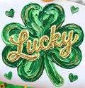 BRUSHSTROKE ST PATRICKS DAY SHAMROCK