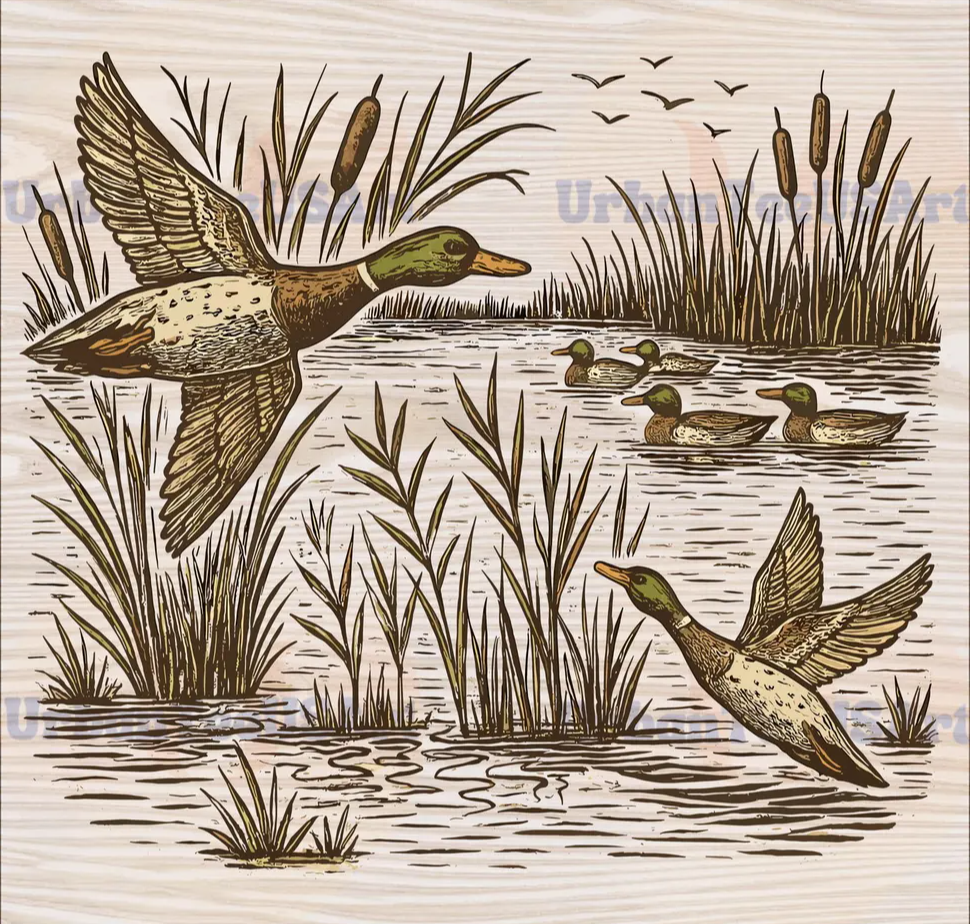 WATERFOWL SCENE