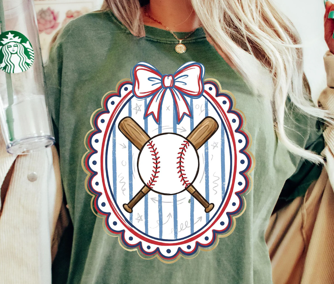 BASEBALL COQUETTE BOW FRAME 2