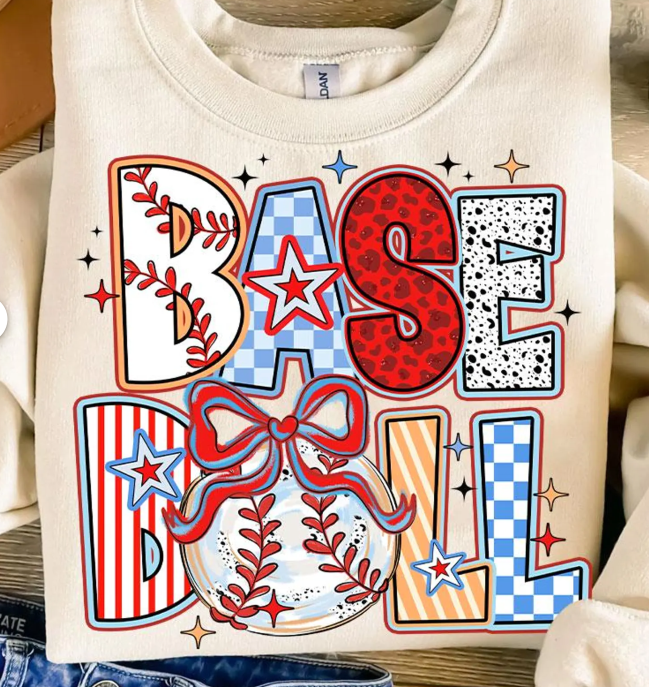 BASEBALL PATTERNED DESIGN 3