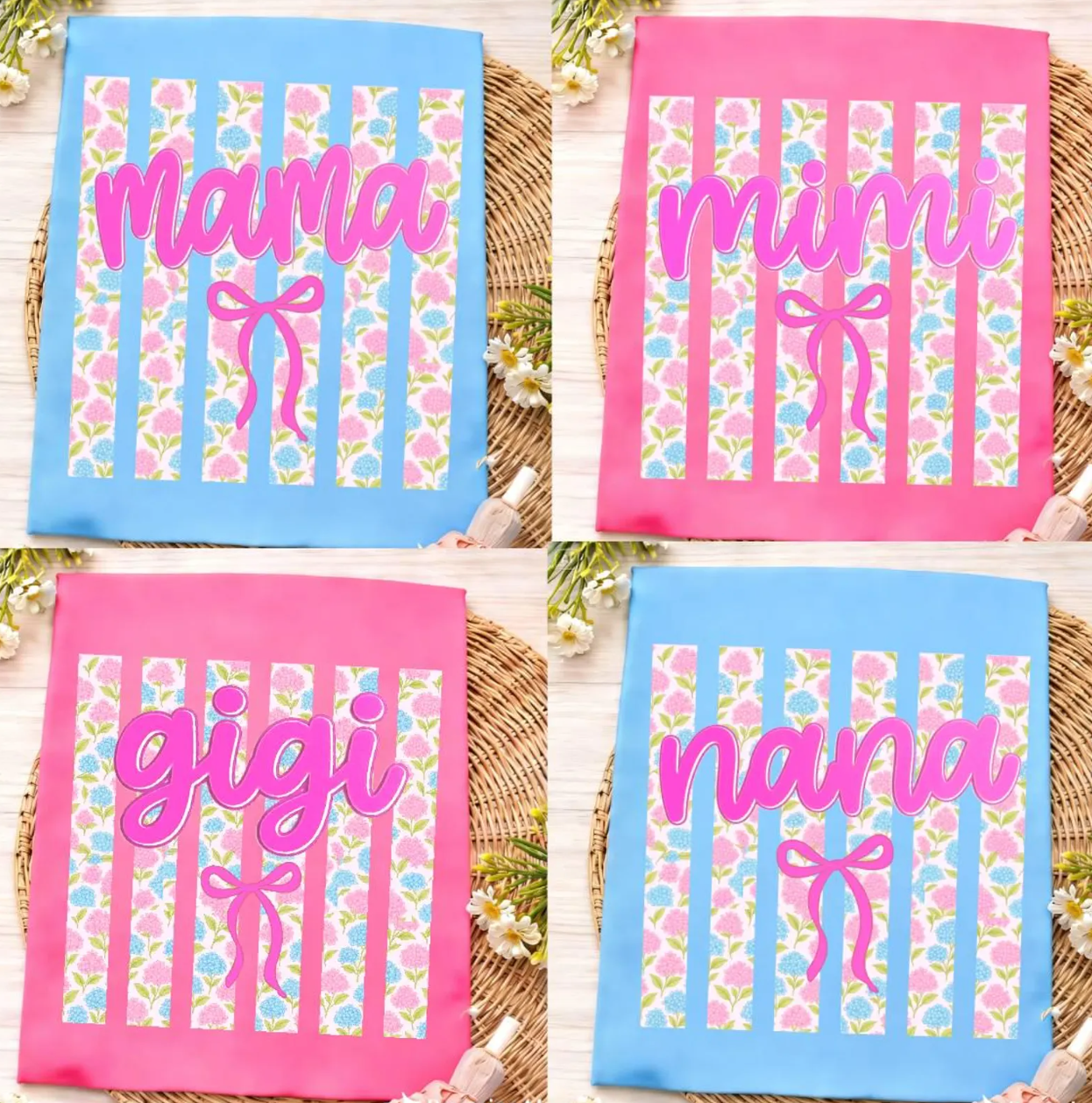FLORAL STIRPPED FRAME MOM BUNDLE