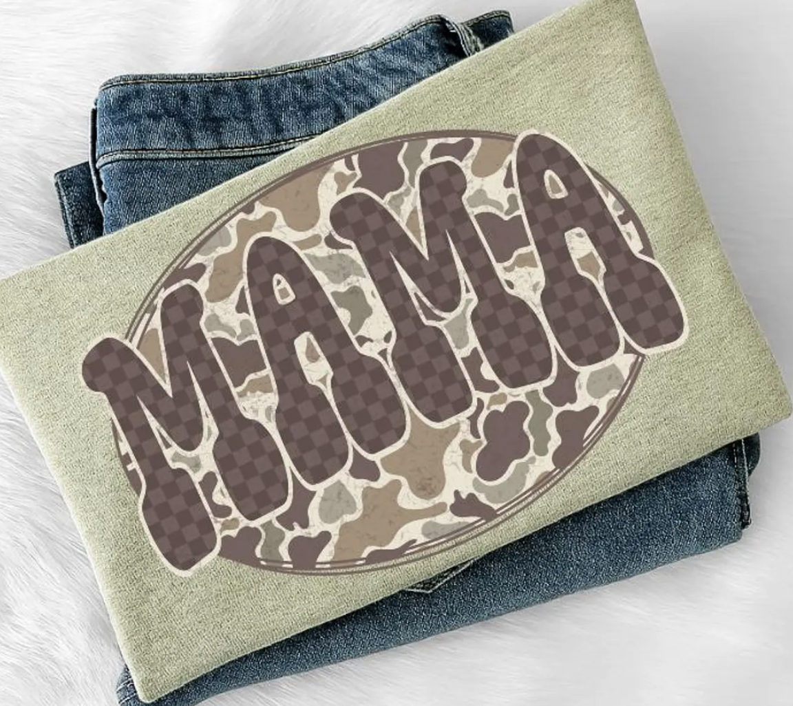 CAMO MAMA BUBBLE FONT
